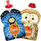Gourdes Réutilisables SQUIZ - Lot De 7 - 130ml - Sans BPA - Pour Compotes Et Purées - Fabriqué En Suisse